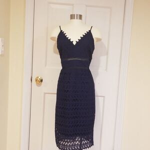 Aqua NEW navy lace dress size M